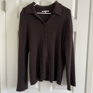 Reformation Fantino Cashmere Cardigan Compost